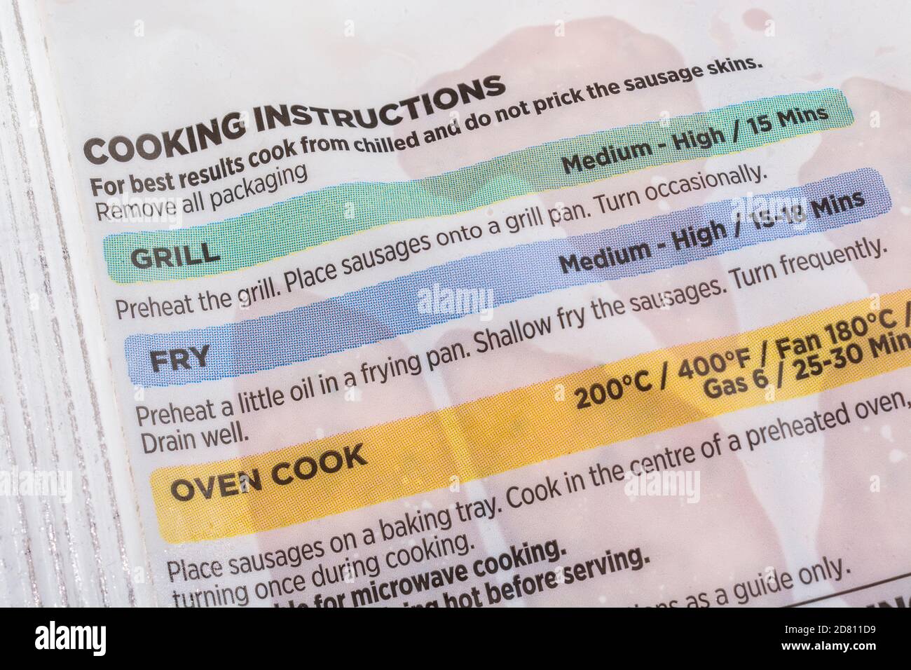 Cooking instructions label hires stock photography and images Alamy