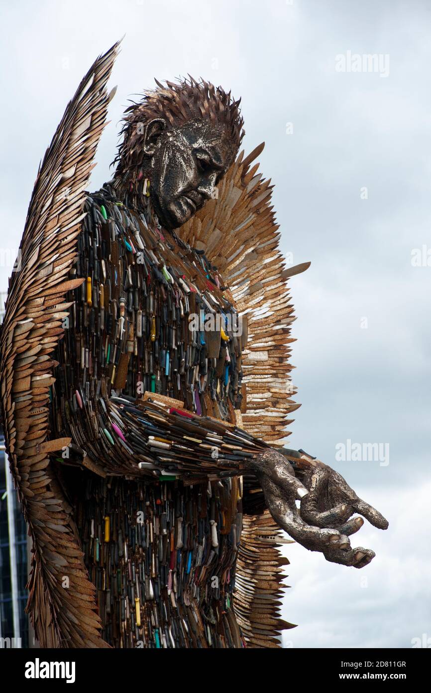 Knife Angel Sculpture Stock Photo