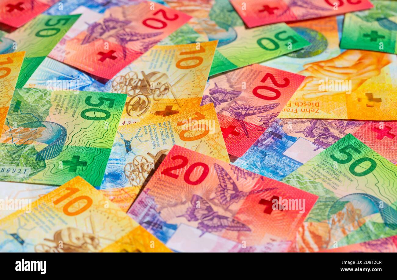 All Swiss Notes Collection of the swiss banknotes (new release issued in 2017-2019 ...