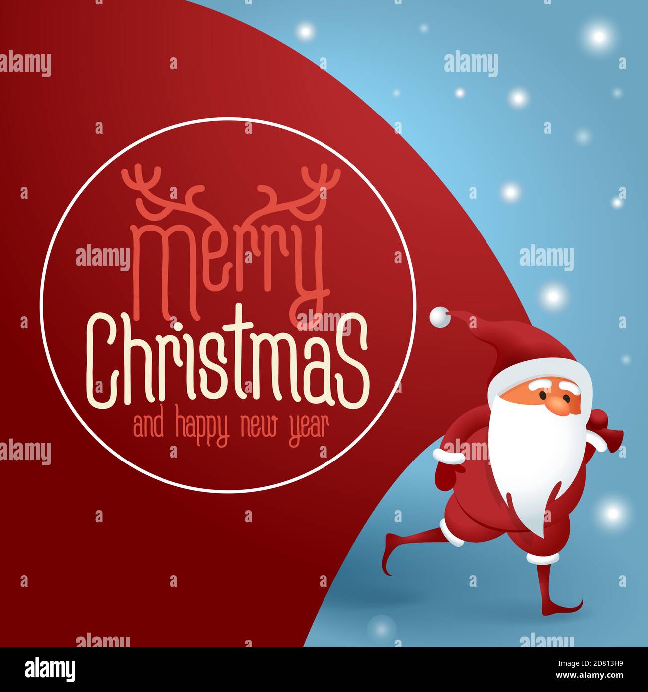 Santa Claus with a huge bag Stock Vector Image & Art - Alamy