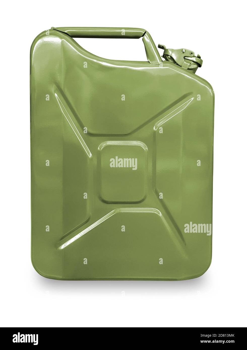 Green metal canister for gasoline Stock Photo Alamy
