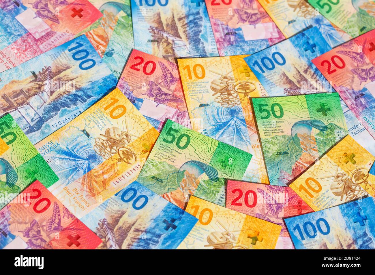 Collection of the new swiss banknotes (issued in 2019 Stock Photo - Alamy