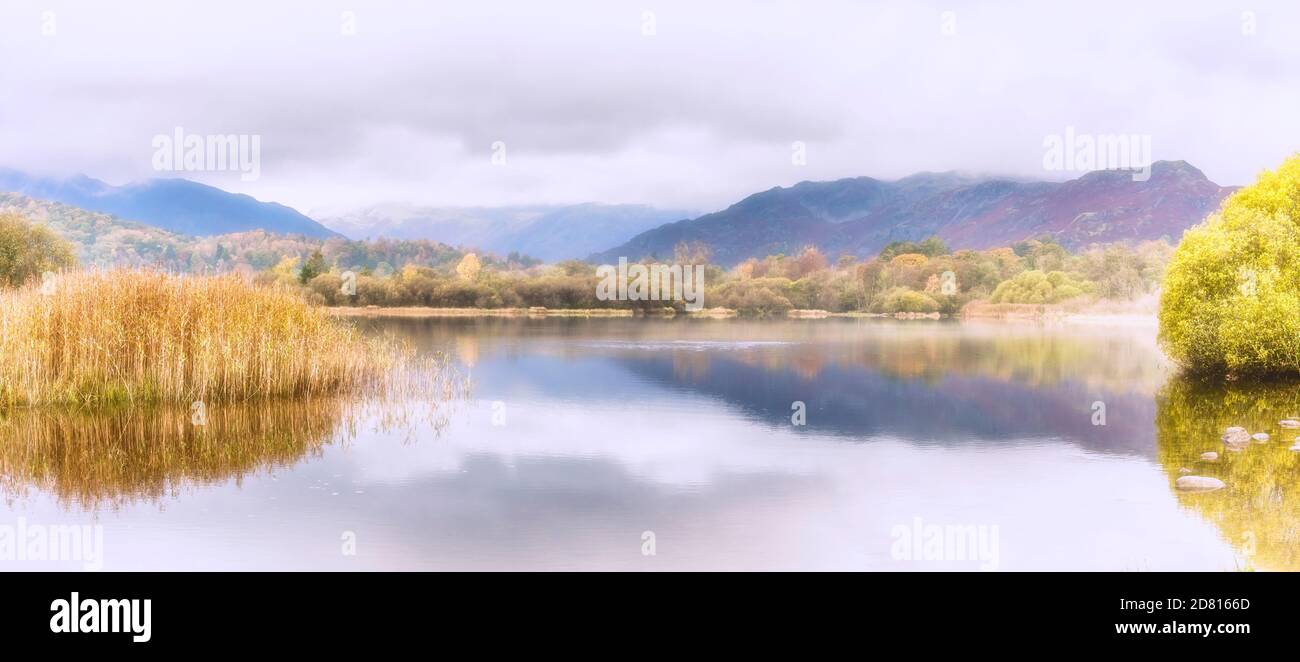 England. This is Autumn in the Lake District with Autumn colours at Elterwater in the Langdale Valley near the town of Ambleside Stock Photo