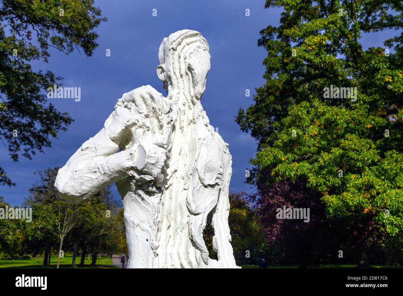 Untitled 1 (bodybuilders) sculpture by David Altmejd at Frieze Sculpture 2020 in Regent's Park, London, UK Stock Photo