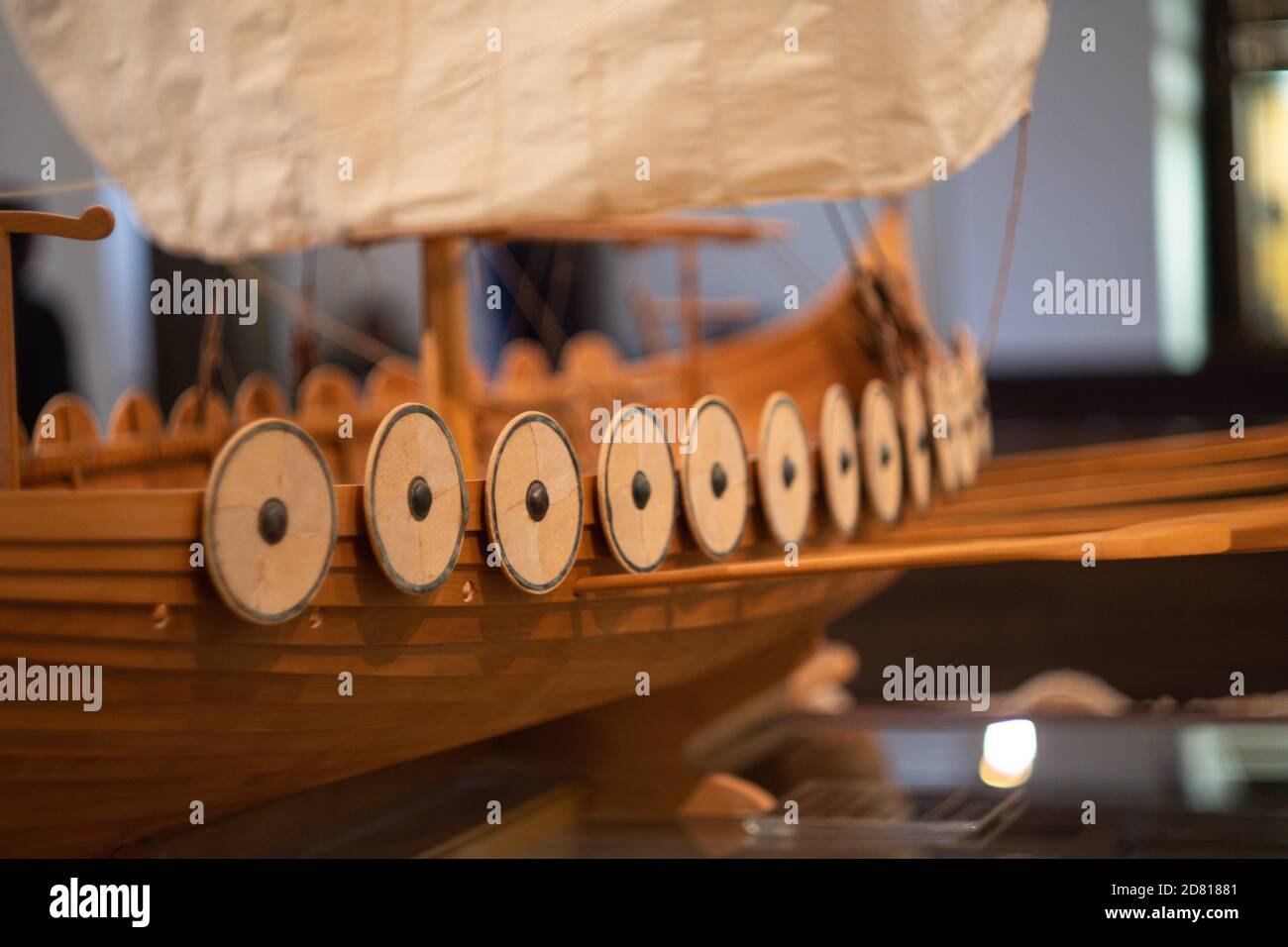 wooden model of an old ship Stock Photo - Alamy
