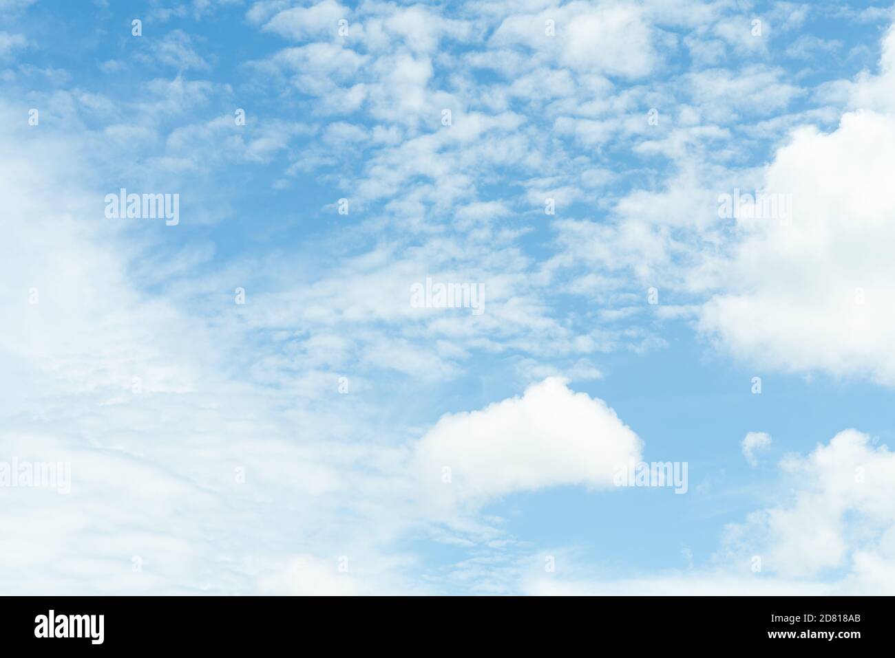 white soft cloud texture on blue sky backdrop Stock Photo