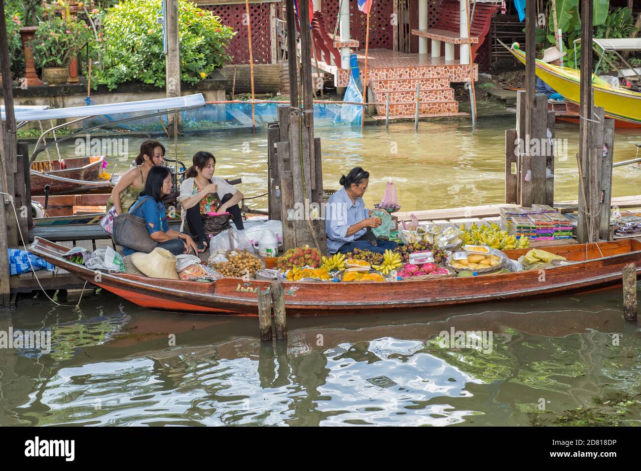 Damnoen Saduak Floating Market, Ratchaburi, Bangkok, Thailand Stock Photo