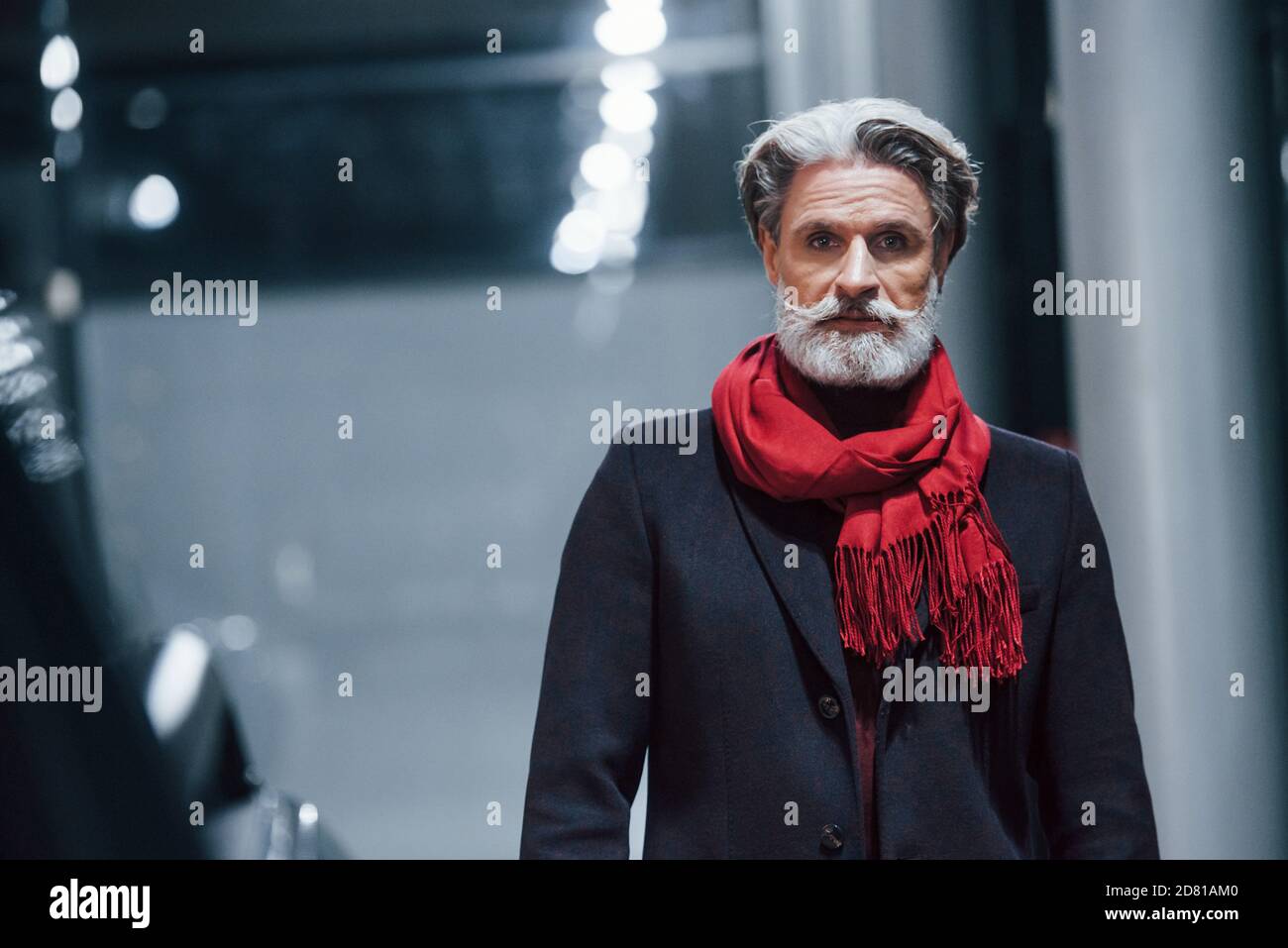 Old man with grey mustache hi-res stock photography and images - Alamy