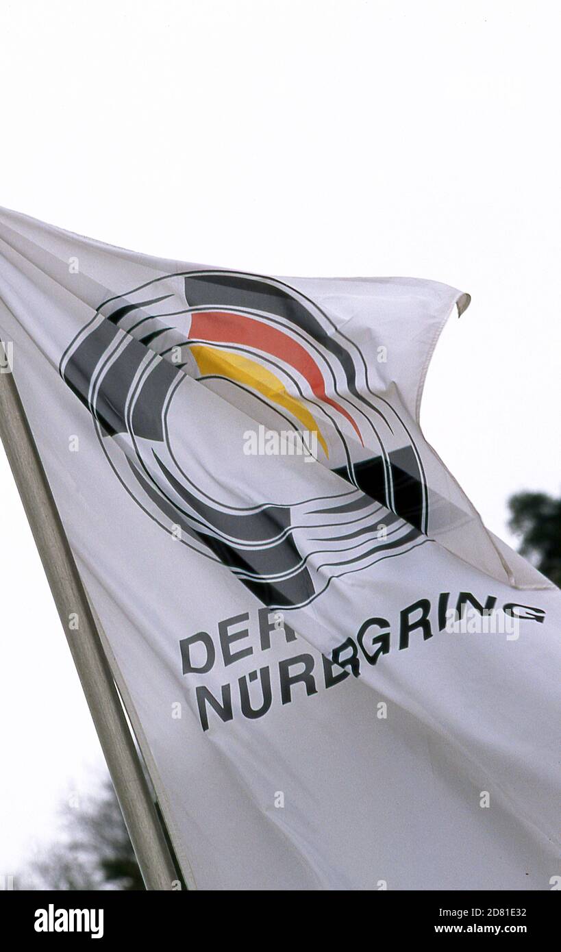 Signs to the The Nurburgring 1997 Stock Photo