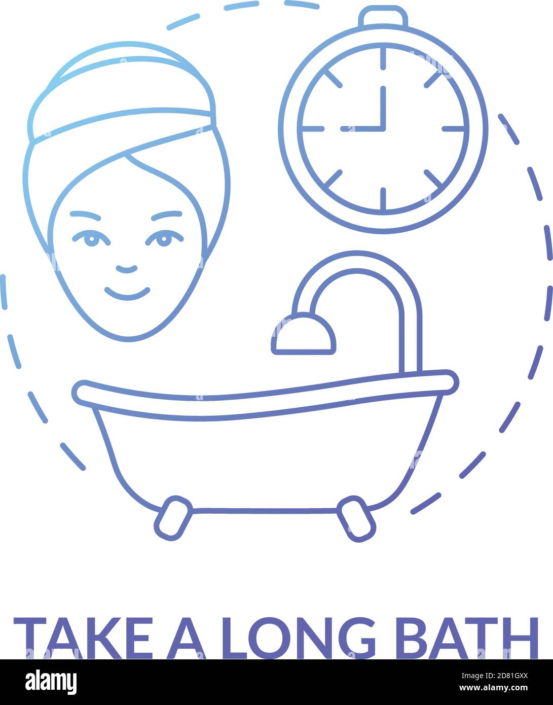 Take a long bath concept icon Stock Vector Image & Art Alamy