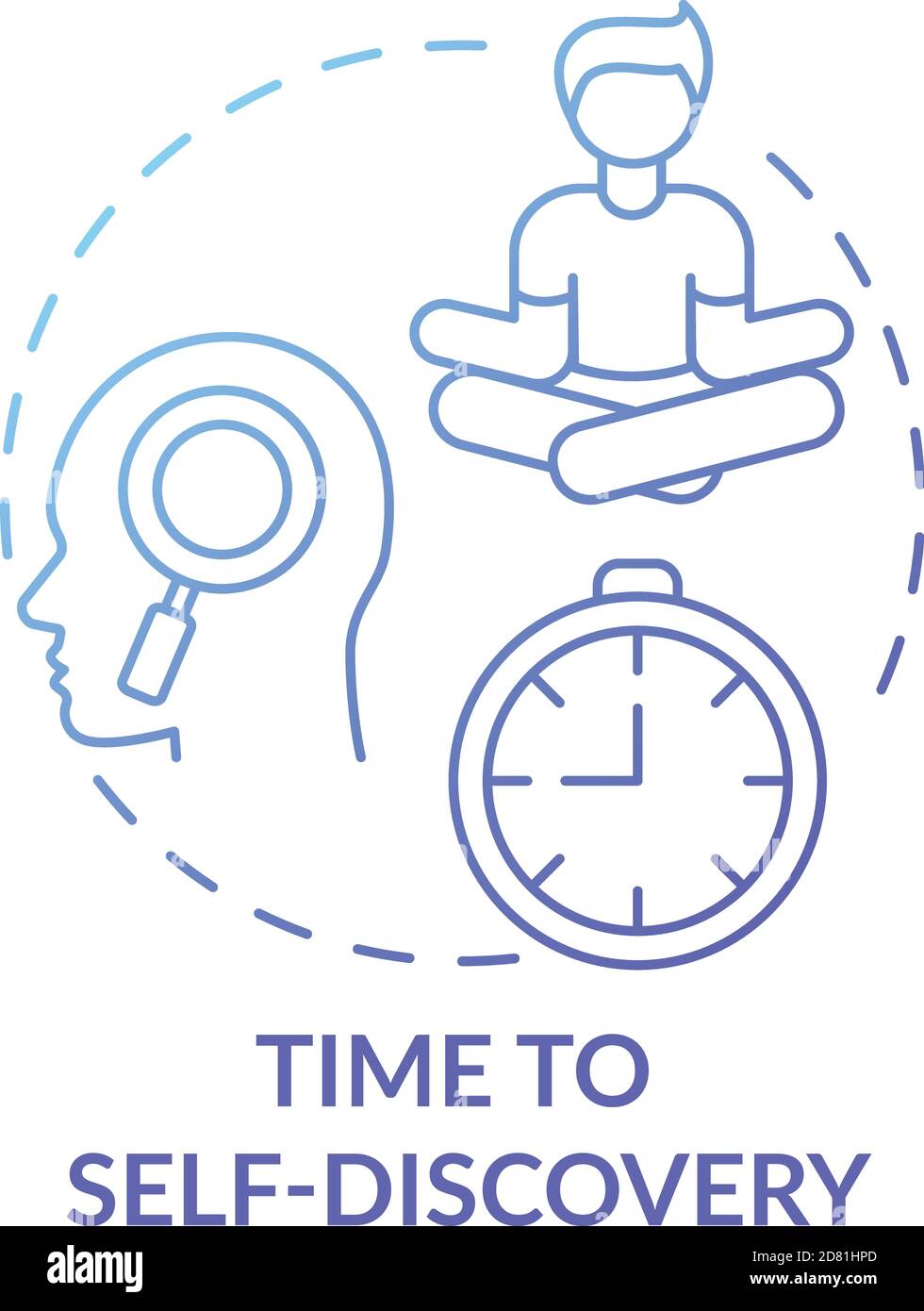 Time to self discovery concept icon Stock Vector Image & Art Alamy