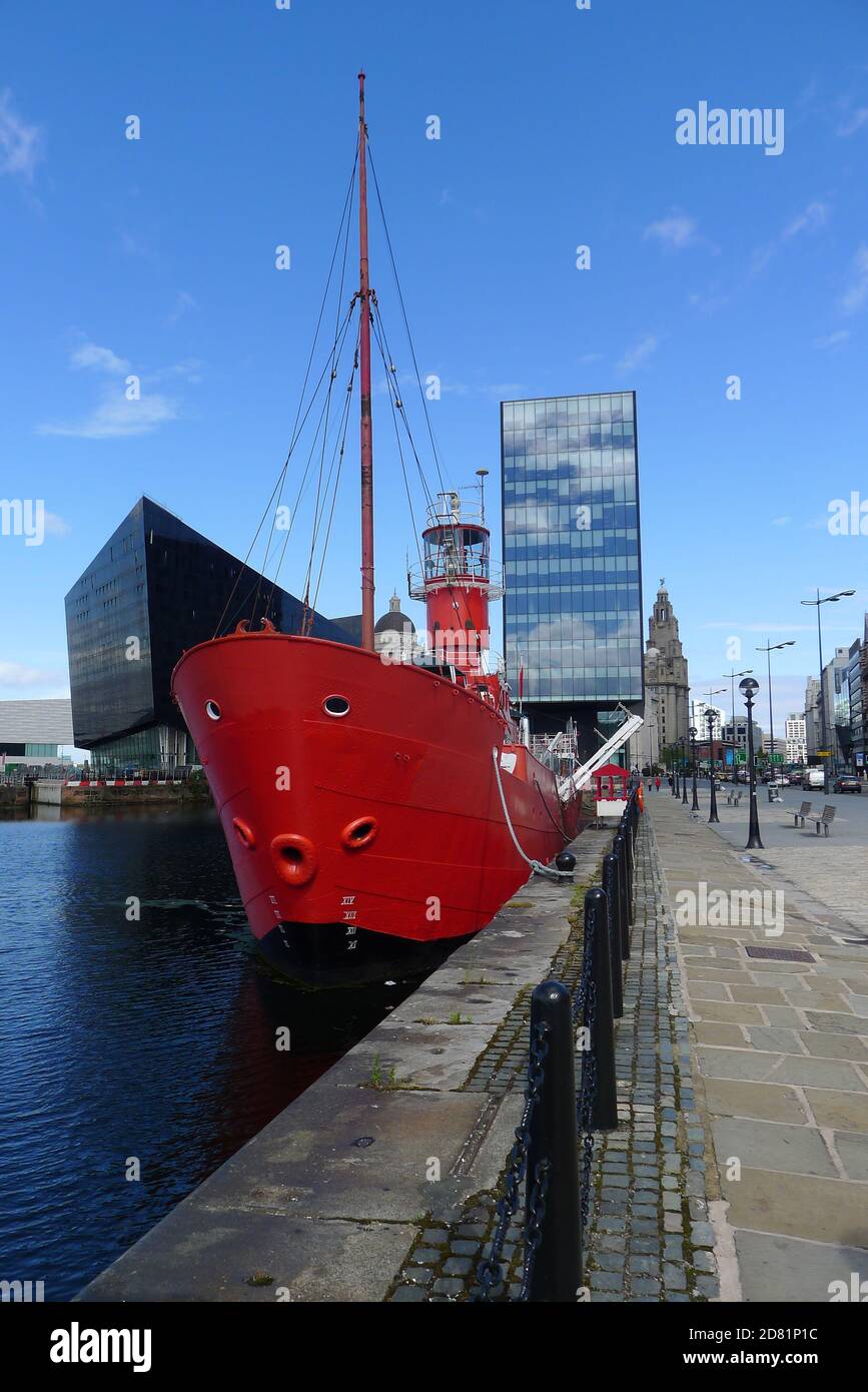 Ship Moored In Albert Dock Merseyside Liverpool England UK Stock Photo