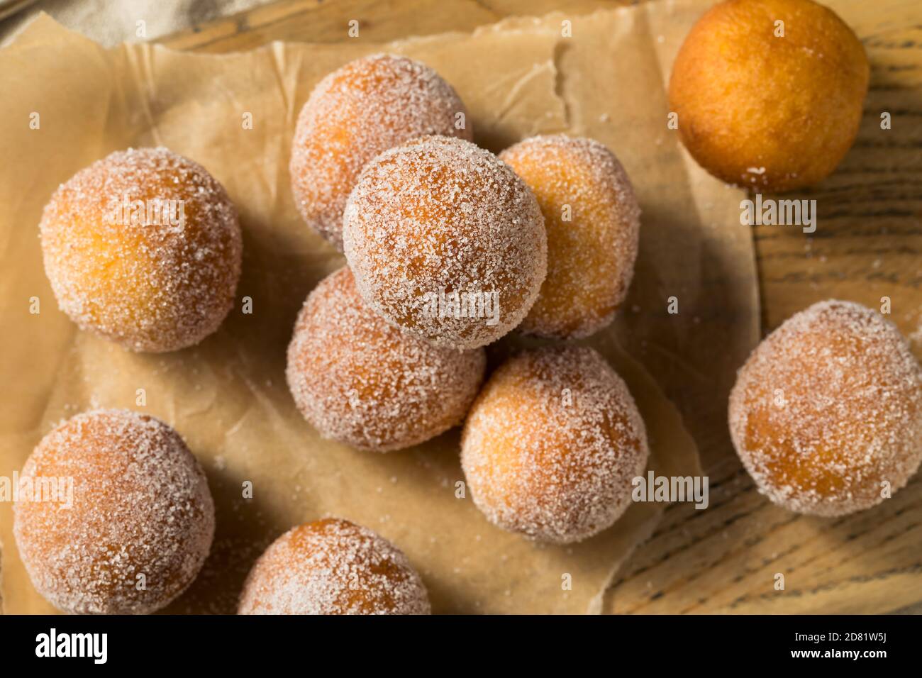 Homemade Fried Cake Donut Holes with Sugar Ready to Eat Stock Photo Alamy