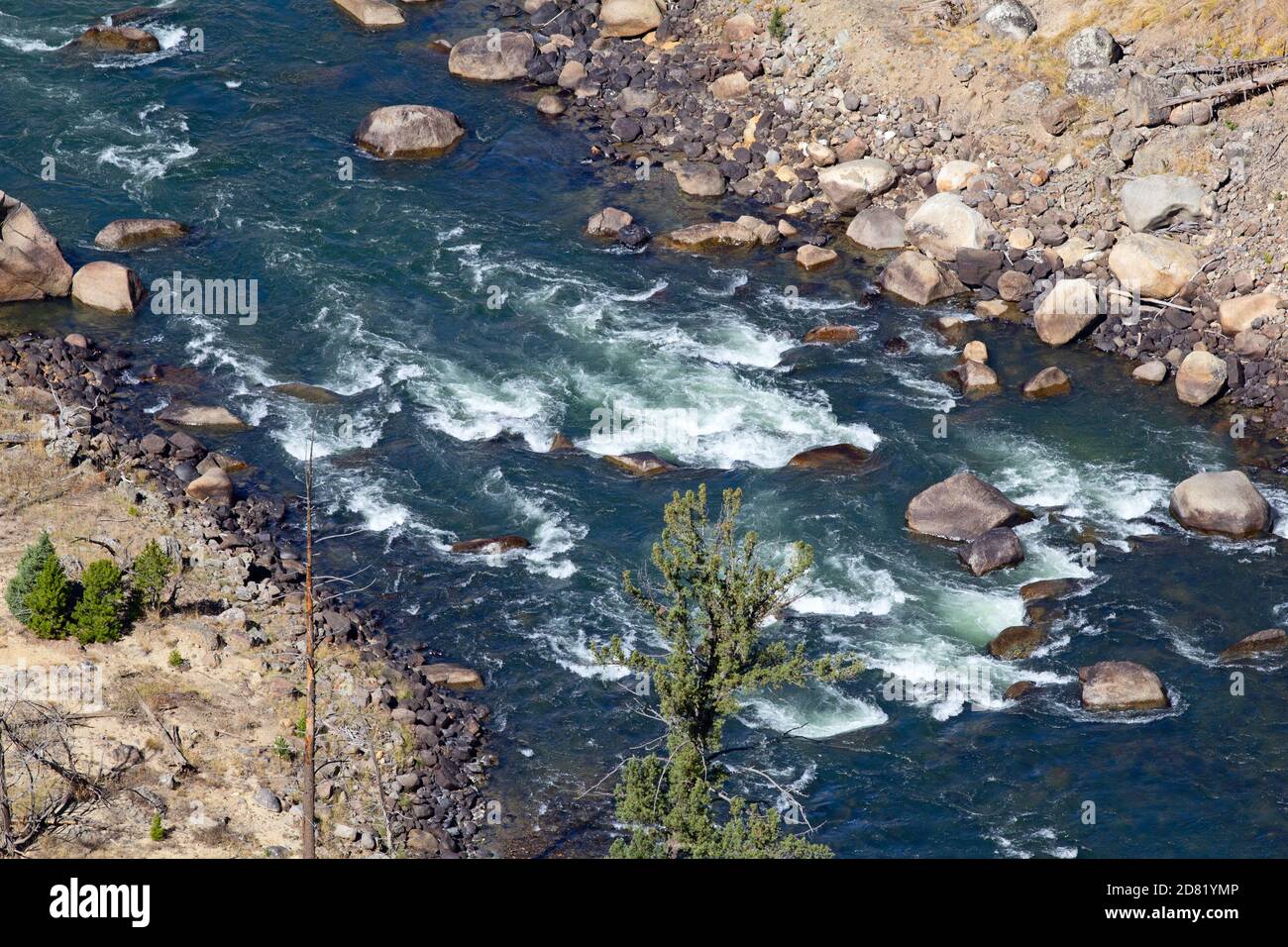 Calcite springs area of the Yellowstone National Park, Wyoming, USA ...