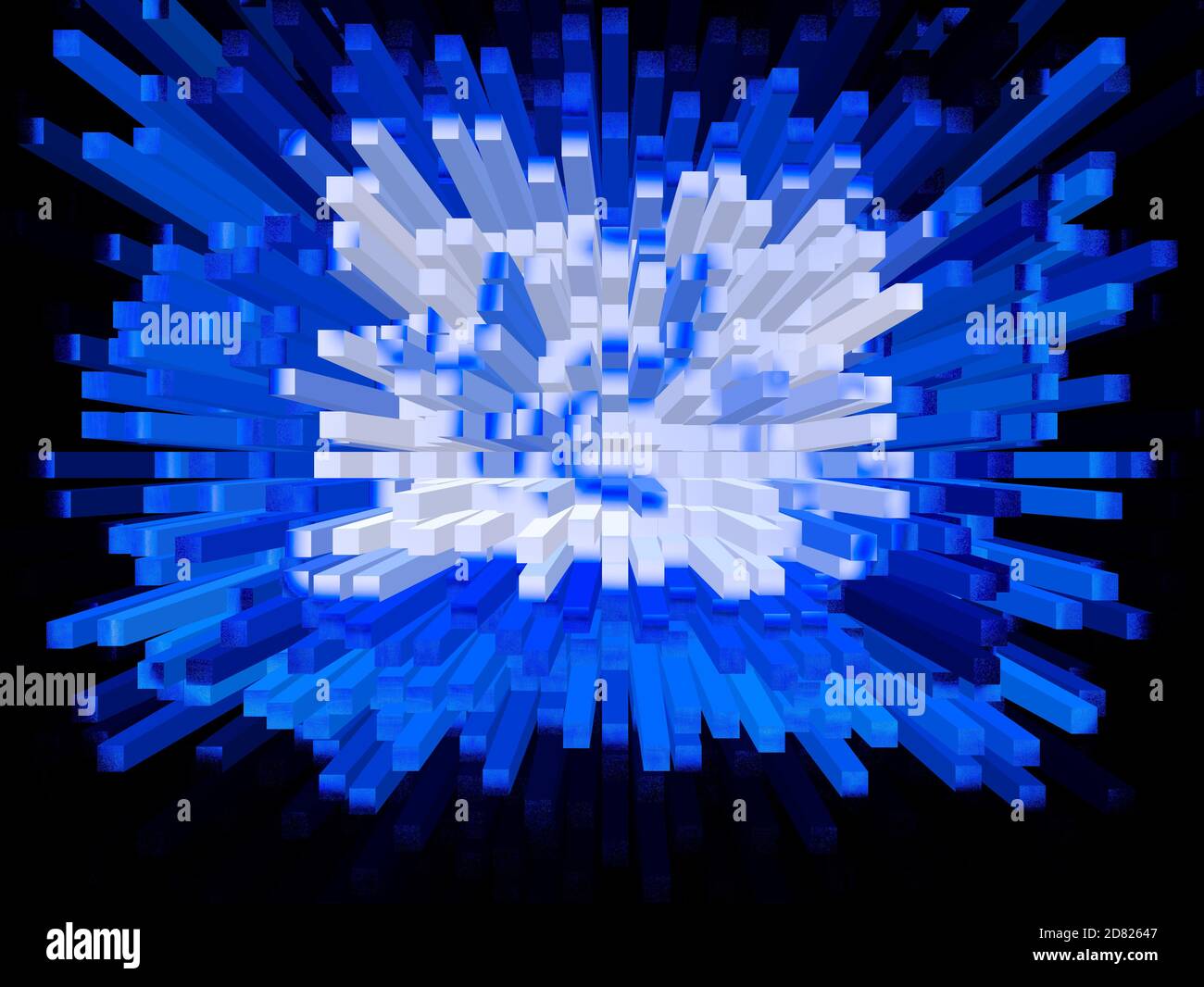 Abstract space star explosion in blue tones Stock Photo - Alamy