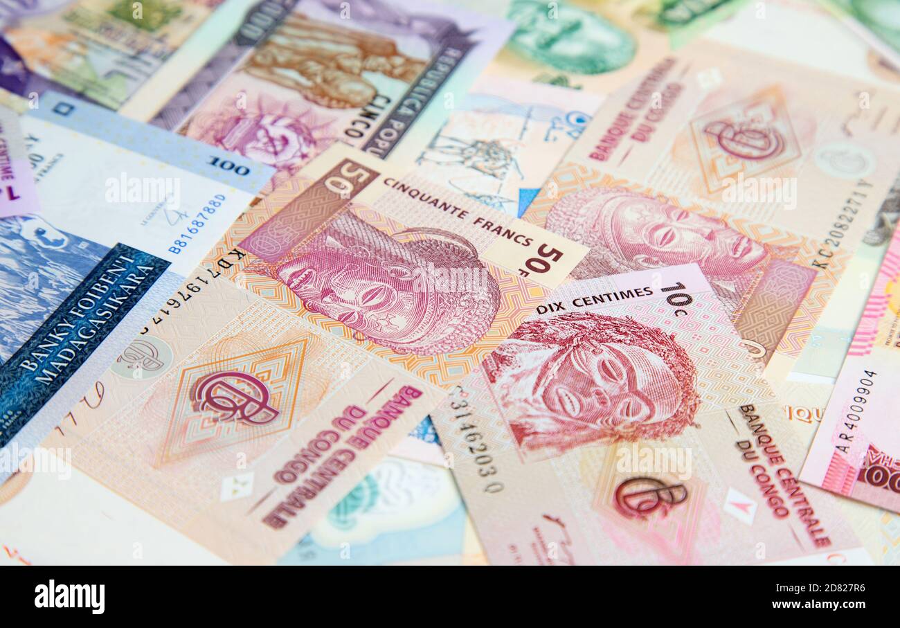 Variety of the African banknotes Stock Photo - Alamy