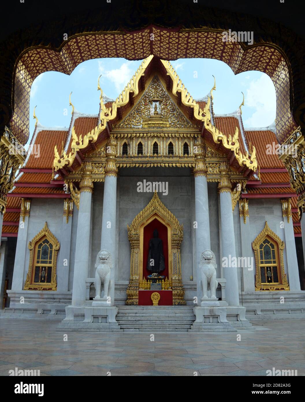 Bangkok, Thailand - Wat Benchamabophit, The Marble Temple Stock Photo ...