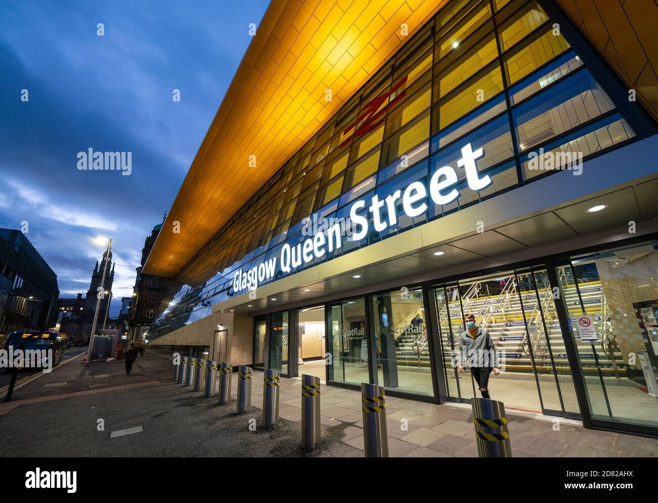 Exterior View Of New Facade Of Glasgow Queen Street Station In Glasgow Exterior View Of New Facade Of Glasgow Queen Street Station In Glasgow