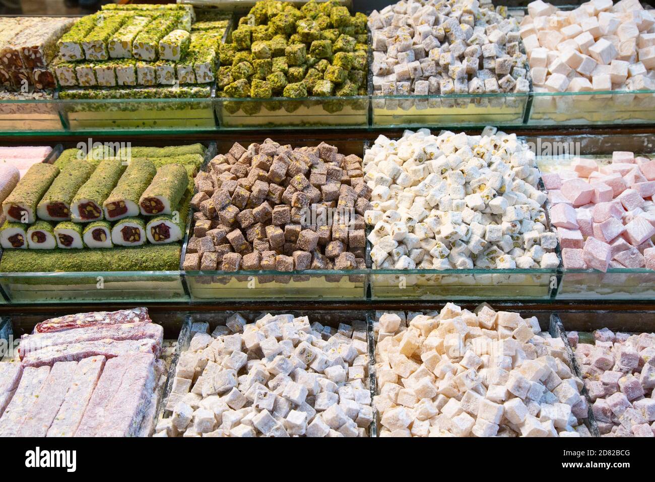 Famous turkish delights on the market Stock Photo Alamy