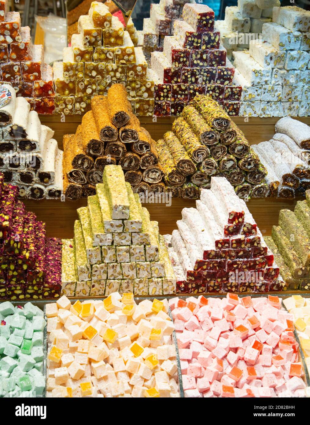 Famous turkish delights on the market Stock Photo Alamy