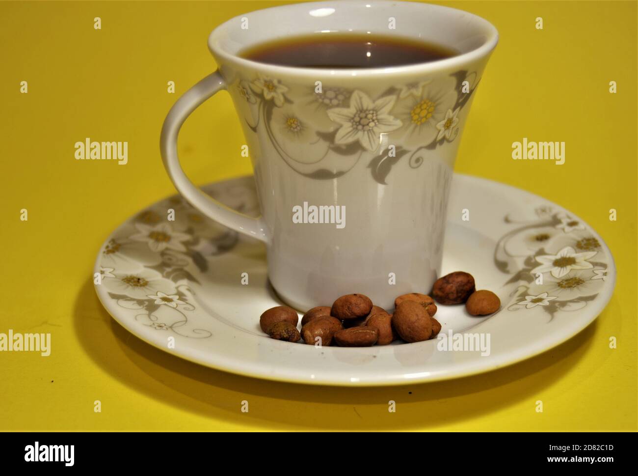 Arabica caffe beans and turkish coffee. Delicious turkish coffee made of fresh arabica coffee