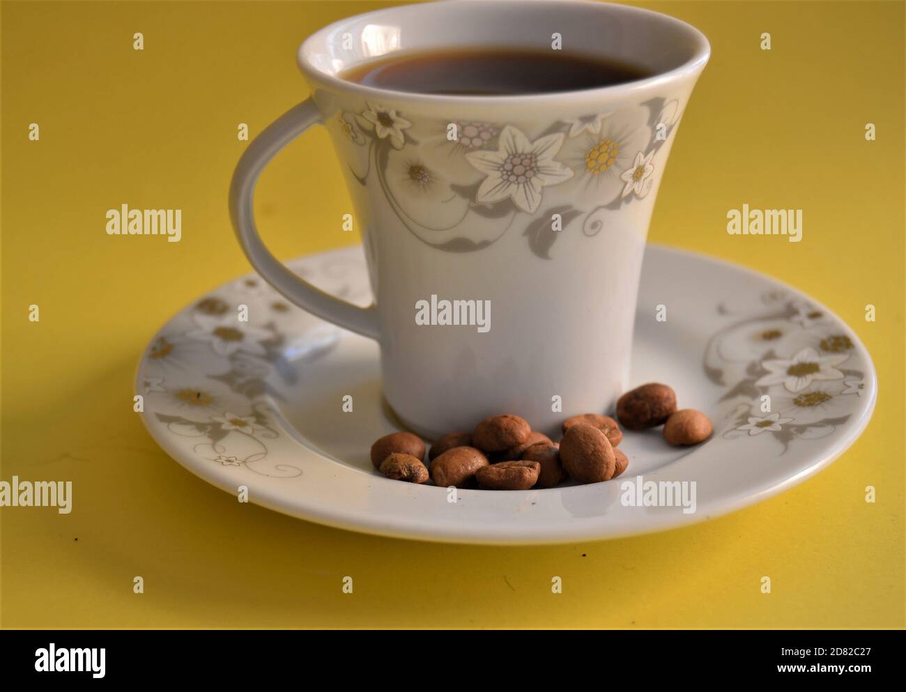 Arabica caffe beans and turkish coffee. Delicious turkish coffee made of fresh arabica coffee