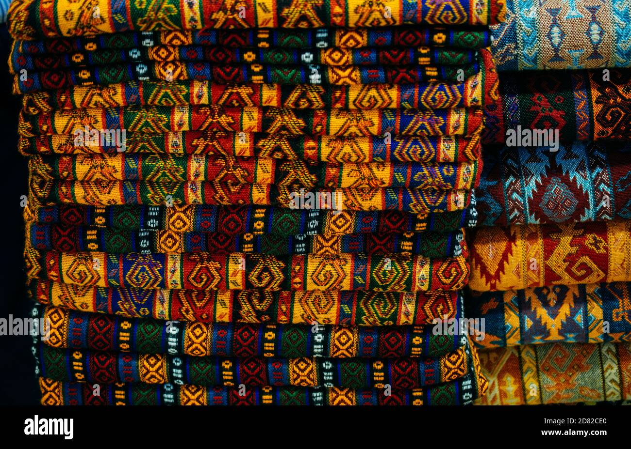 Traditional Turkish rug textile with patterns in bazaar Stock Photo Alamy
