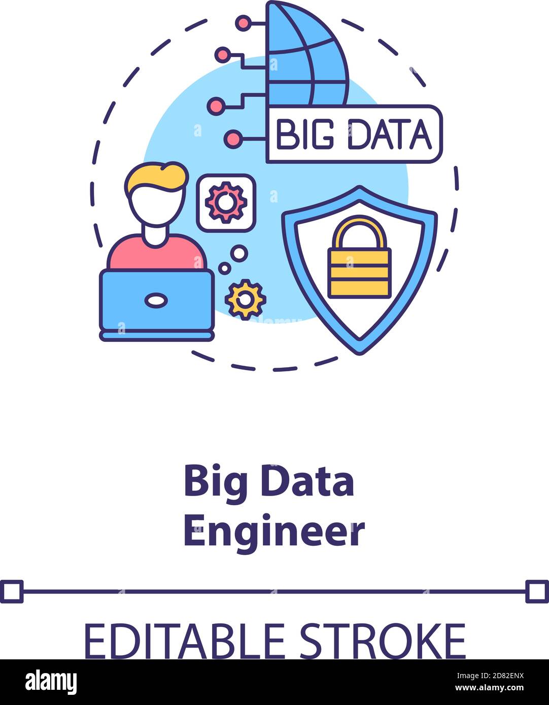 Big Data Engineer Concept Icon Stock Vector Image & Art - Alamy