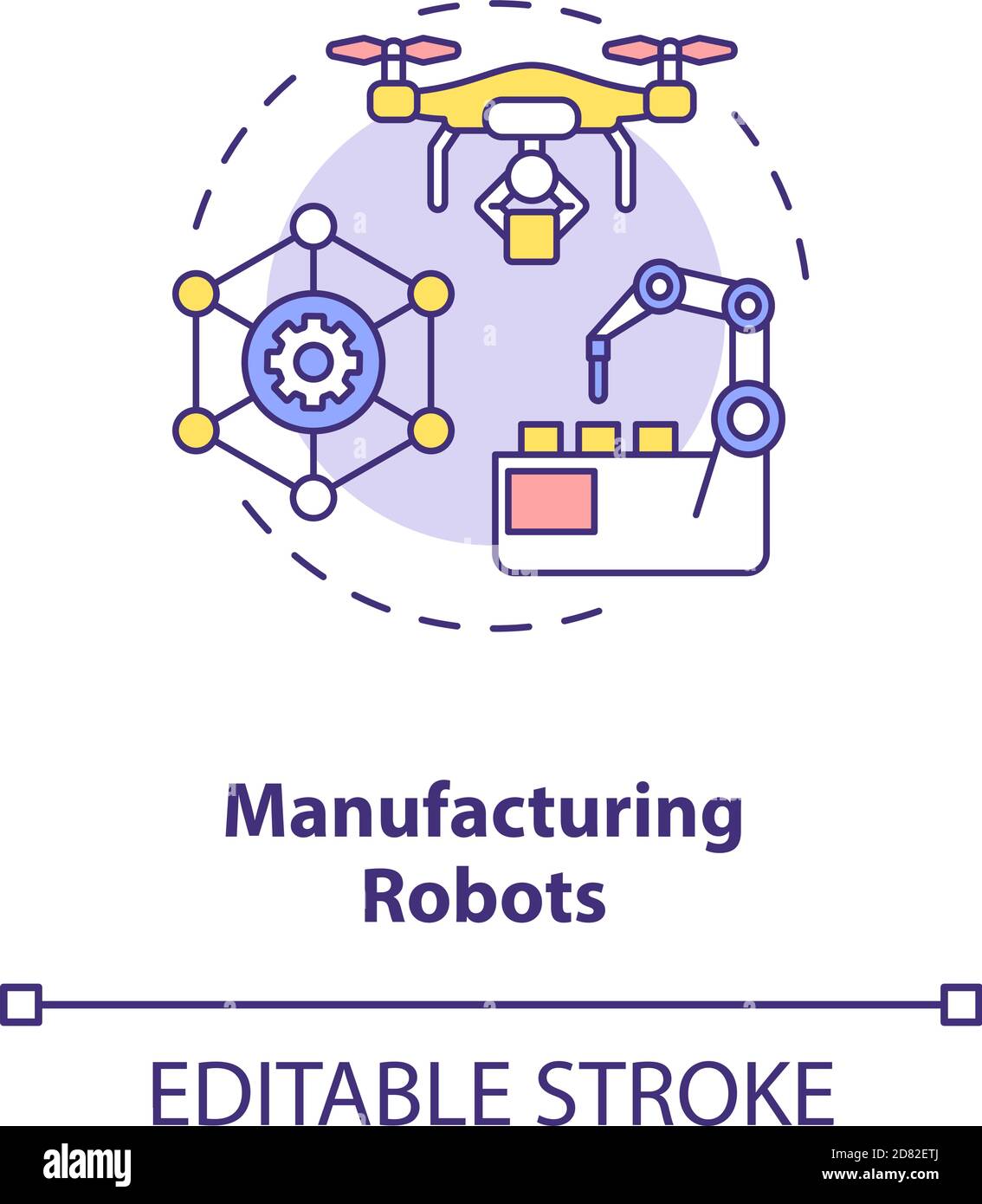 Manufacturing robots concept icon Stock Vector Image & Art - Alamy