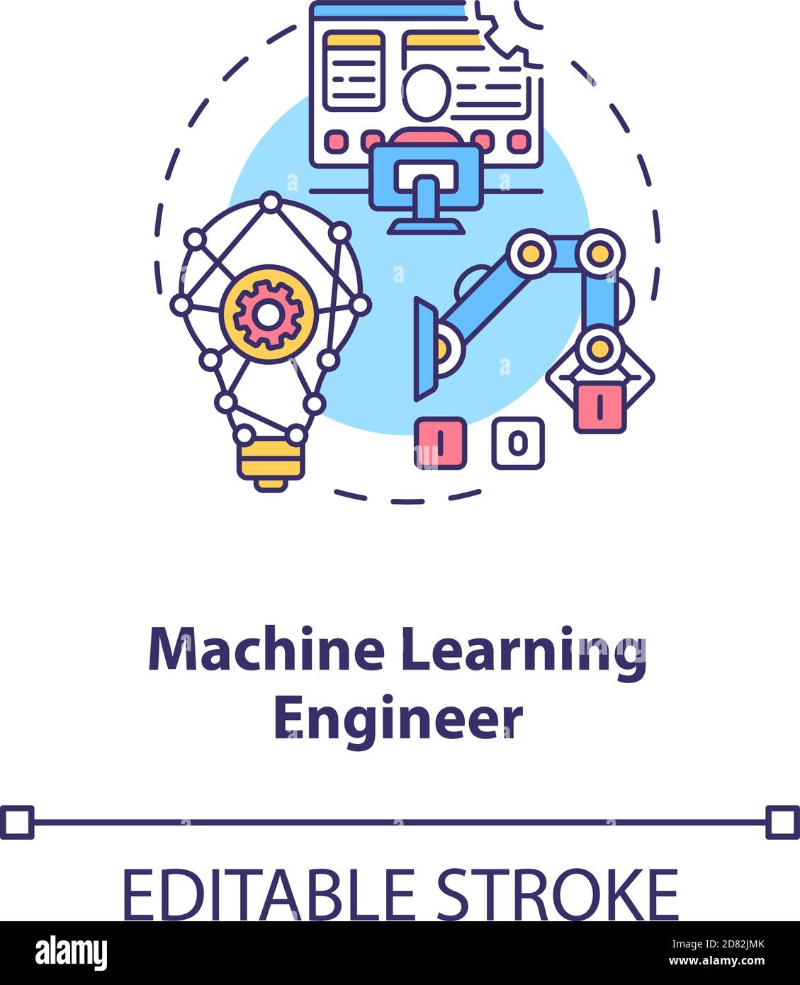 Machine Learning Engineer concept icon Stock Vector Image & Art Alamy
