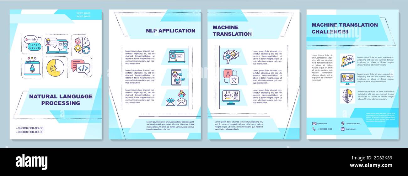 Natural language processing brochure template Stock Vector Image & Art ...