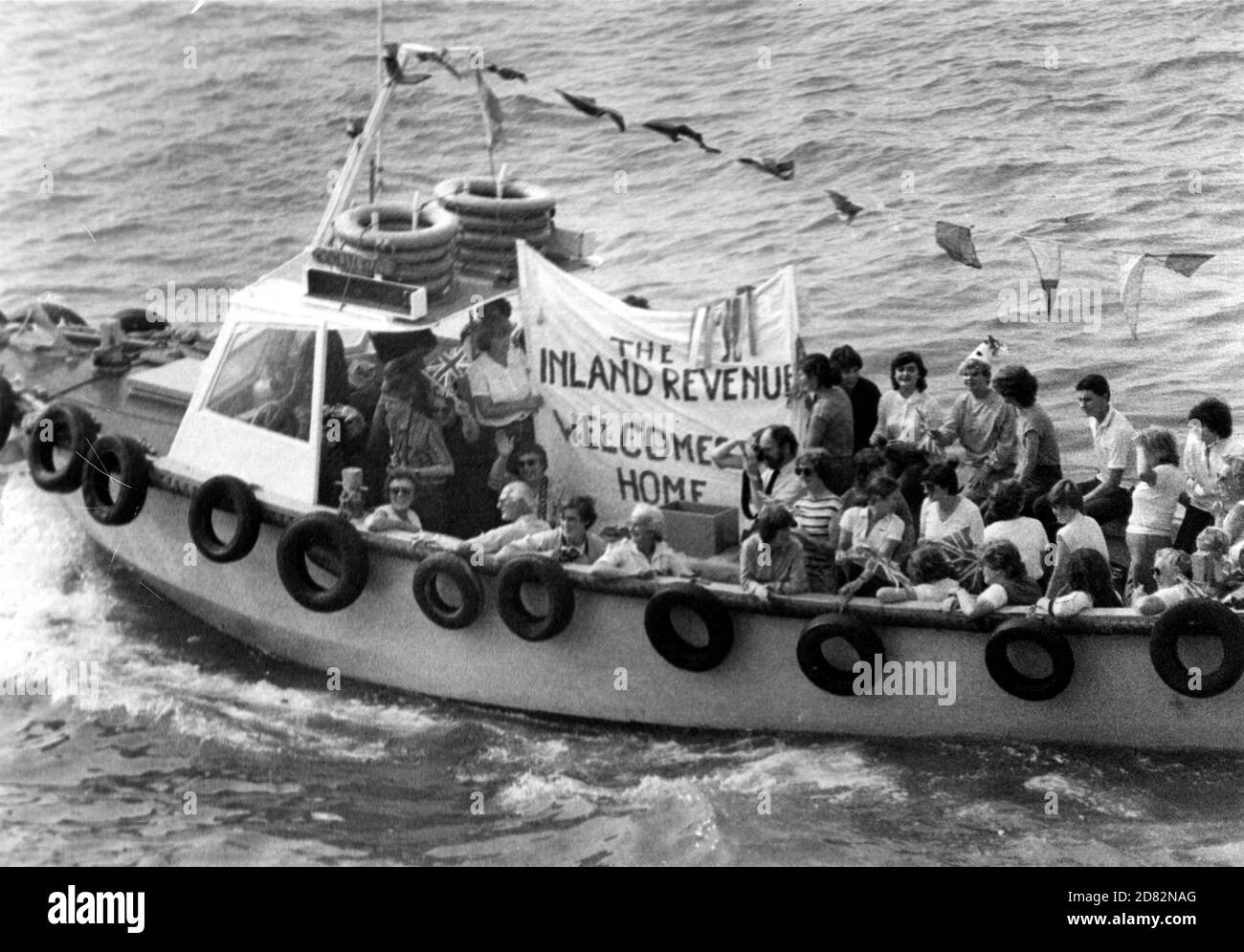 THE TAXMAN WELCONMES HOME HMS INVINCIBLE FROM THE FALKLANDS. PORTSMOUTH ...