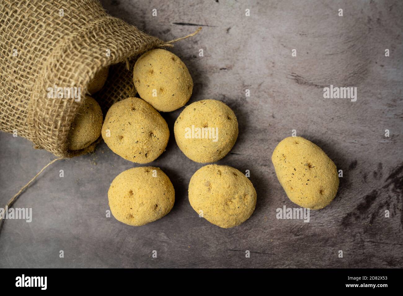 Japanese potato shaped dango Stock Photo