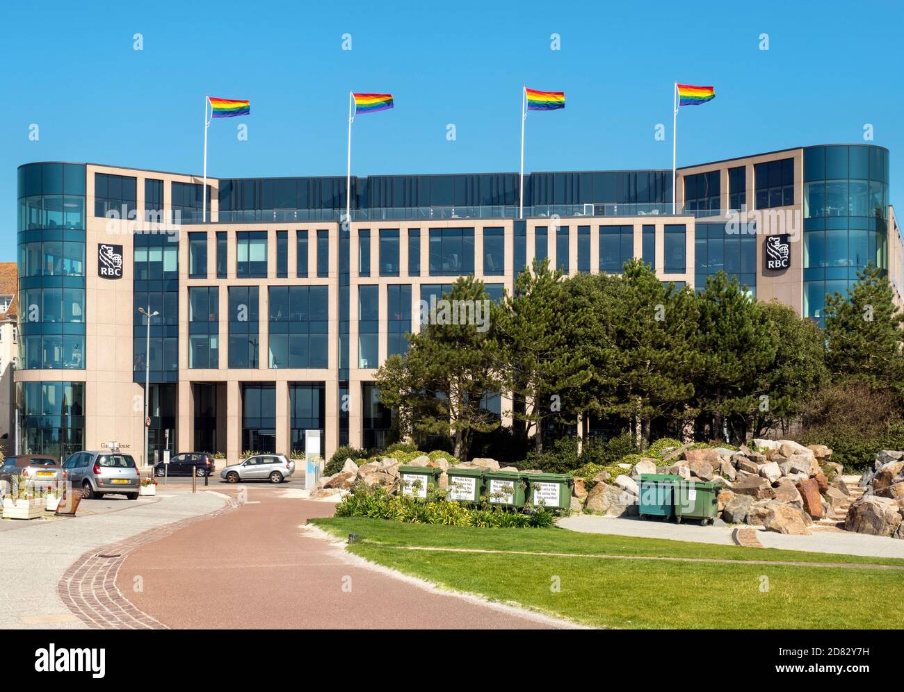 Royal Bank of Canada - RBC - St Helier, Channel Islands, UK. Stock Photo