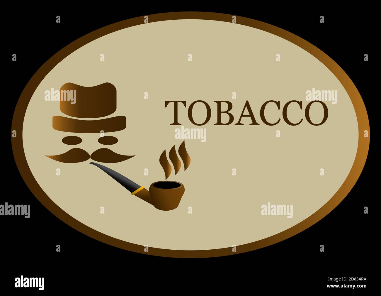 Signboard of a shop selling tobacco smoking pipes Stock Vector Image