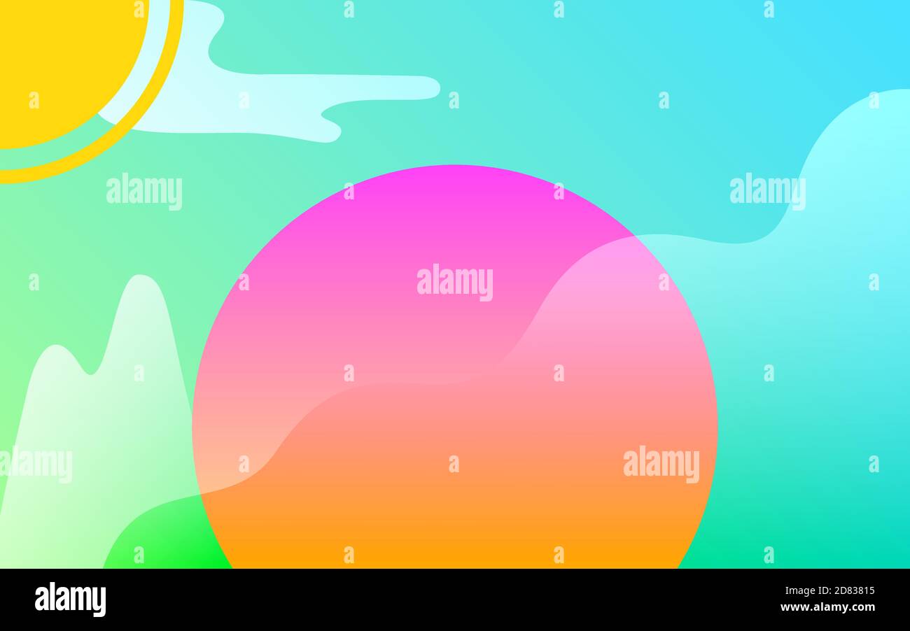 Sun in mountain Vector abstract design template Stock Vector