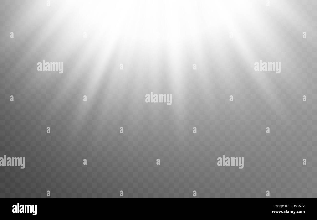 White lights on transparent backdrop. White abstract lighting effect