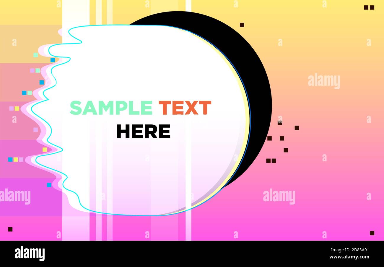 Glitch Abstract vector illustration with copy space Stock Vector