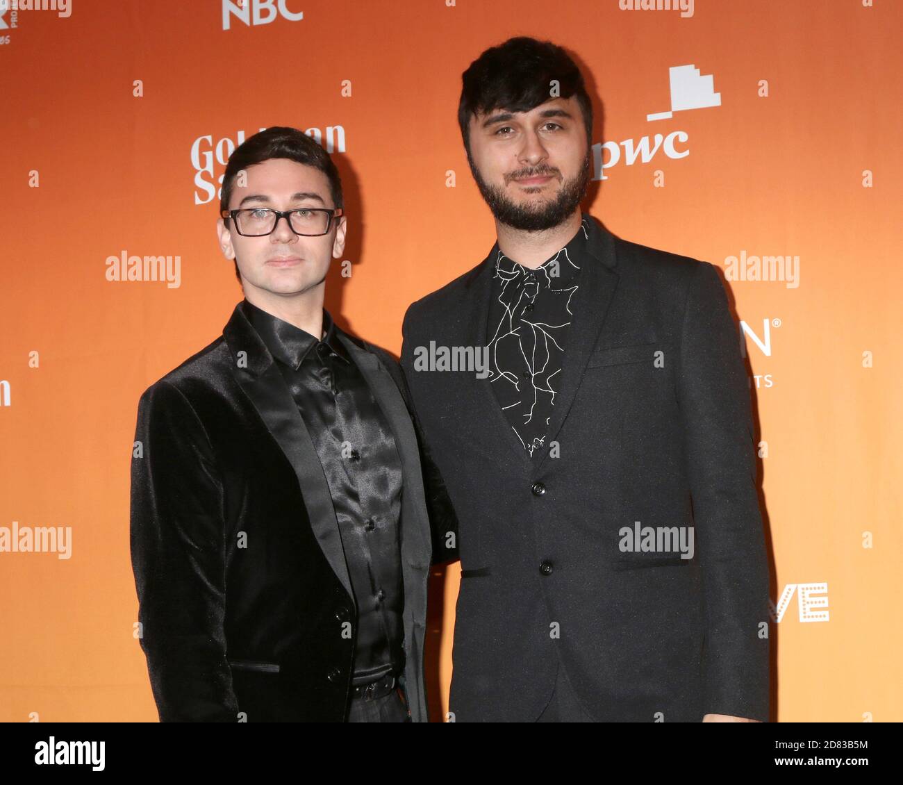 LOS ANGELES - DEC 3:  Christian Siriano, Brad Walsh at the 2017 TrevorLIVE Los Angeles at Beverly Hilton Hotel on December 3, 2017 in Beverly Hills, CA Stock Photo