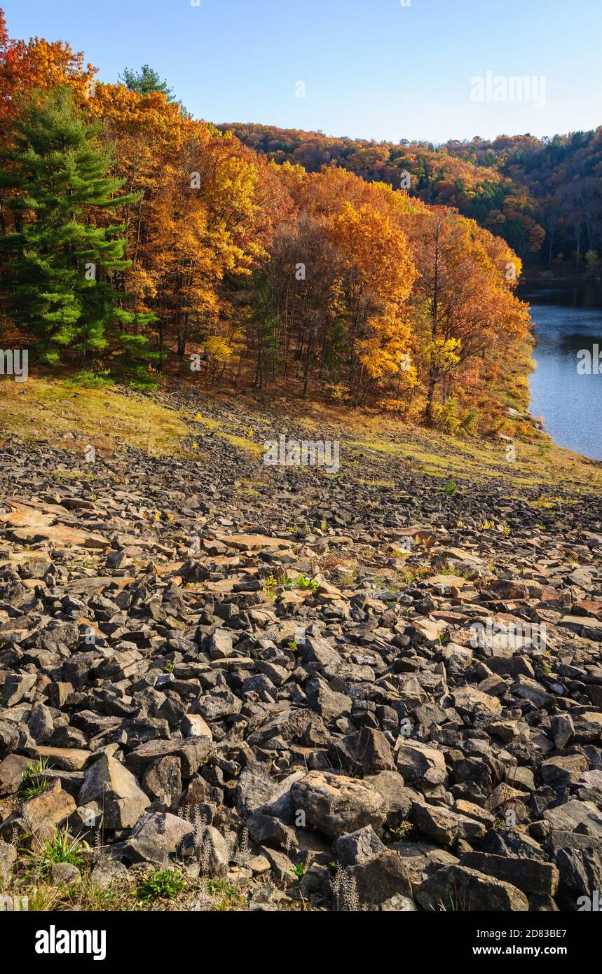 Tionesta Lake and Dam Stock Photo Alamy