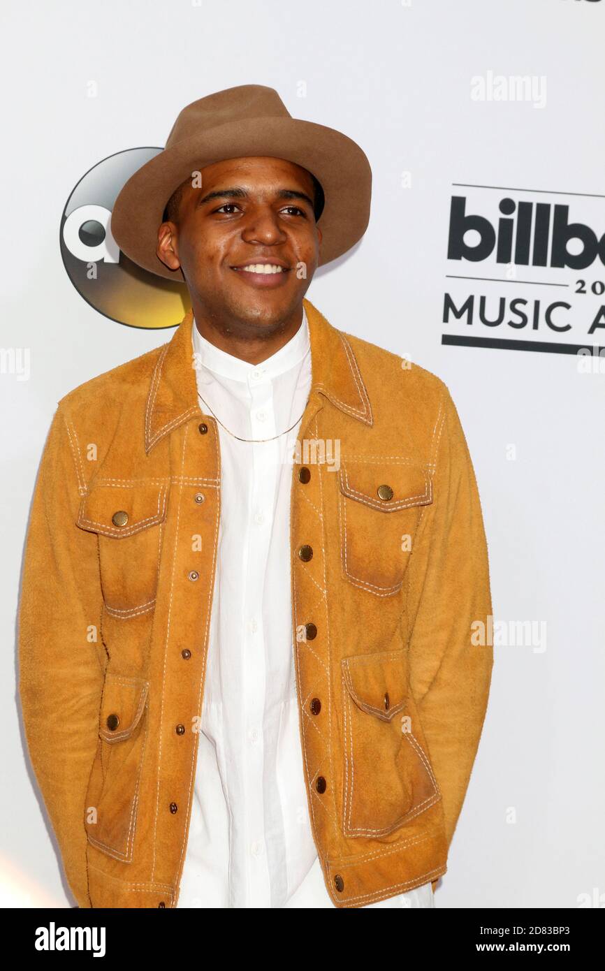 LAS VEGAS - MAY 21:  Christopher Jordan Wallace at the 2017 Billboard Awards Press Room at the T-Mobile Arena on May 21, 2017 in Las Vegas, NV Stock Photo