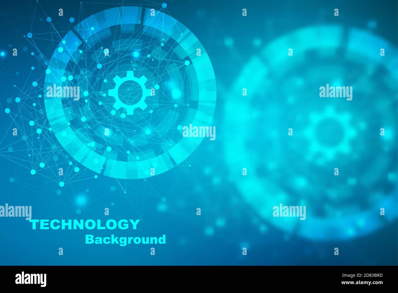 Big Data Visualization Background. Modern futuristic virtual abstract background. Science network pattern, connecting lines and dots. Global network Stock Vector