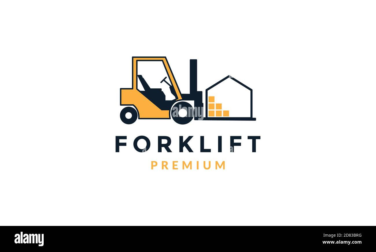 forklift modern logo vector icon illustration Stock Vector