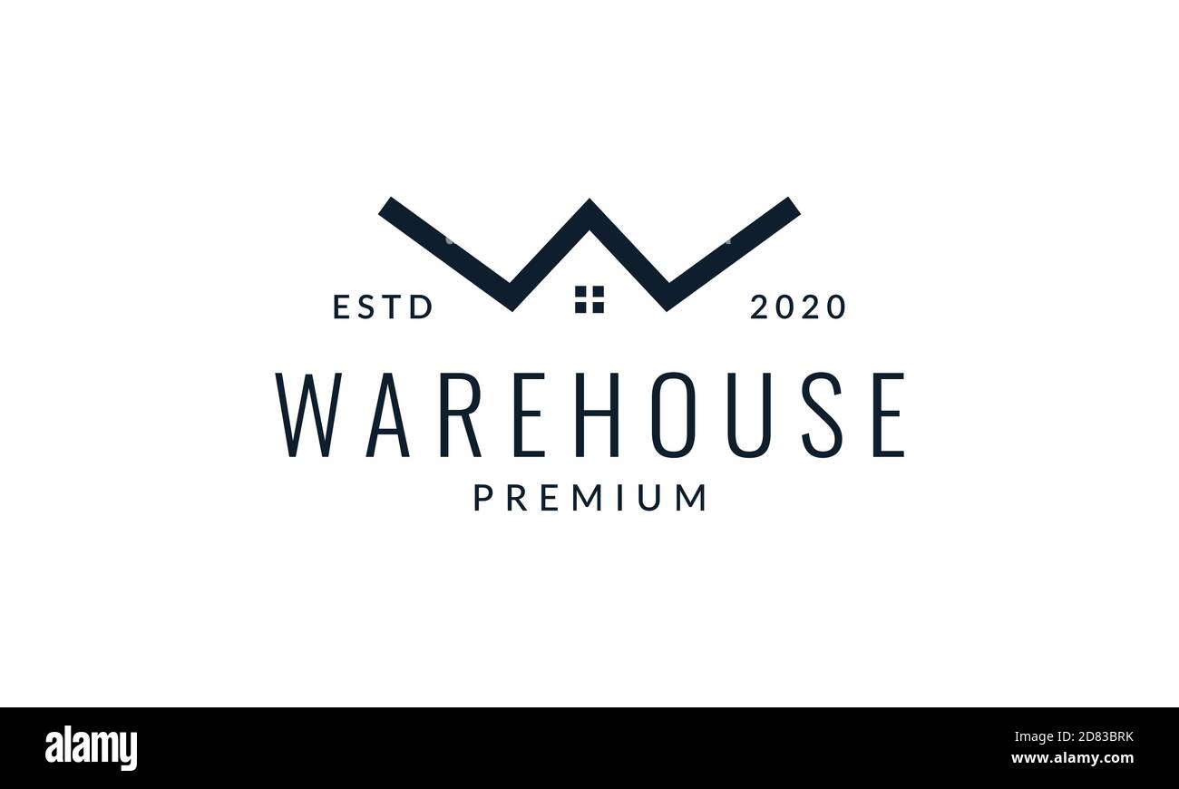 initial W for warehouse logo vector icon illustration Stock Vector