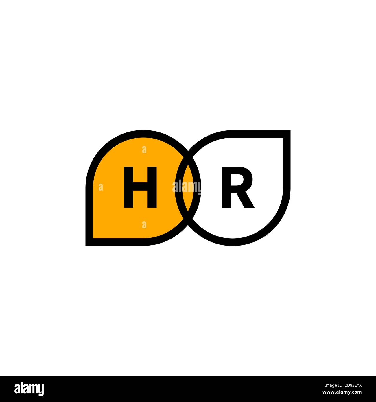 hr icon with two comment bubbles. interview concept Stock Vector