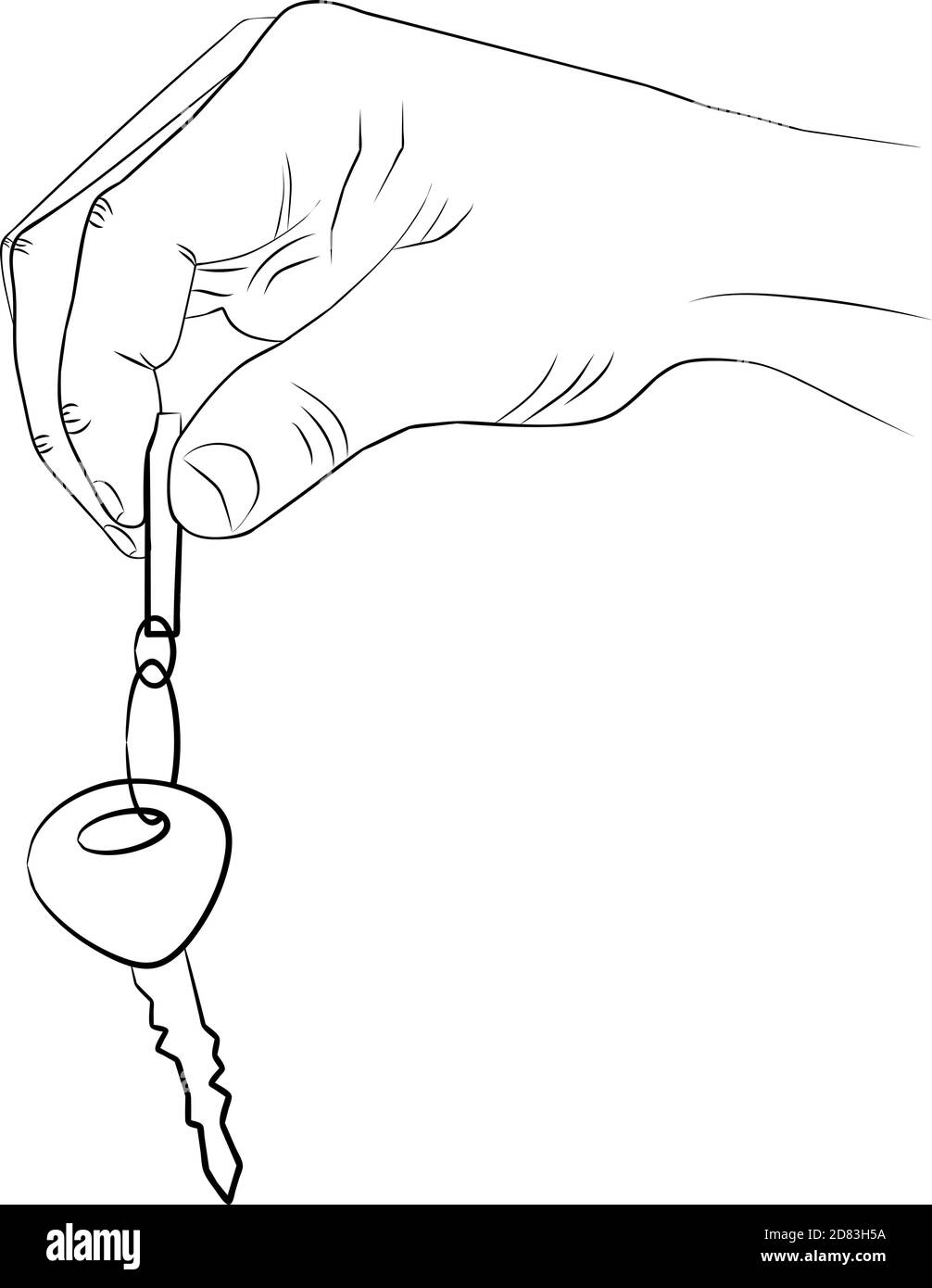 Key Hand Abstract Hand holding keys isolated Stock Vector Images - Alamy