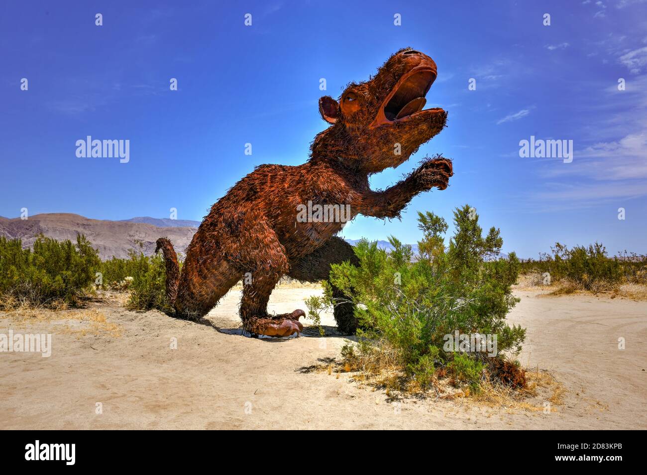 Borrego Spring, CA July 12, 2020 Outdoor metal sculpture of a