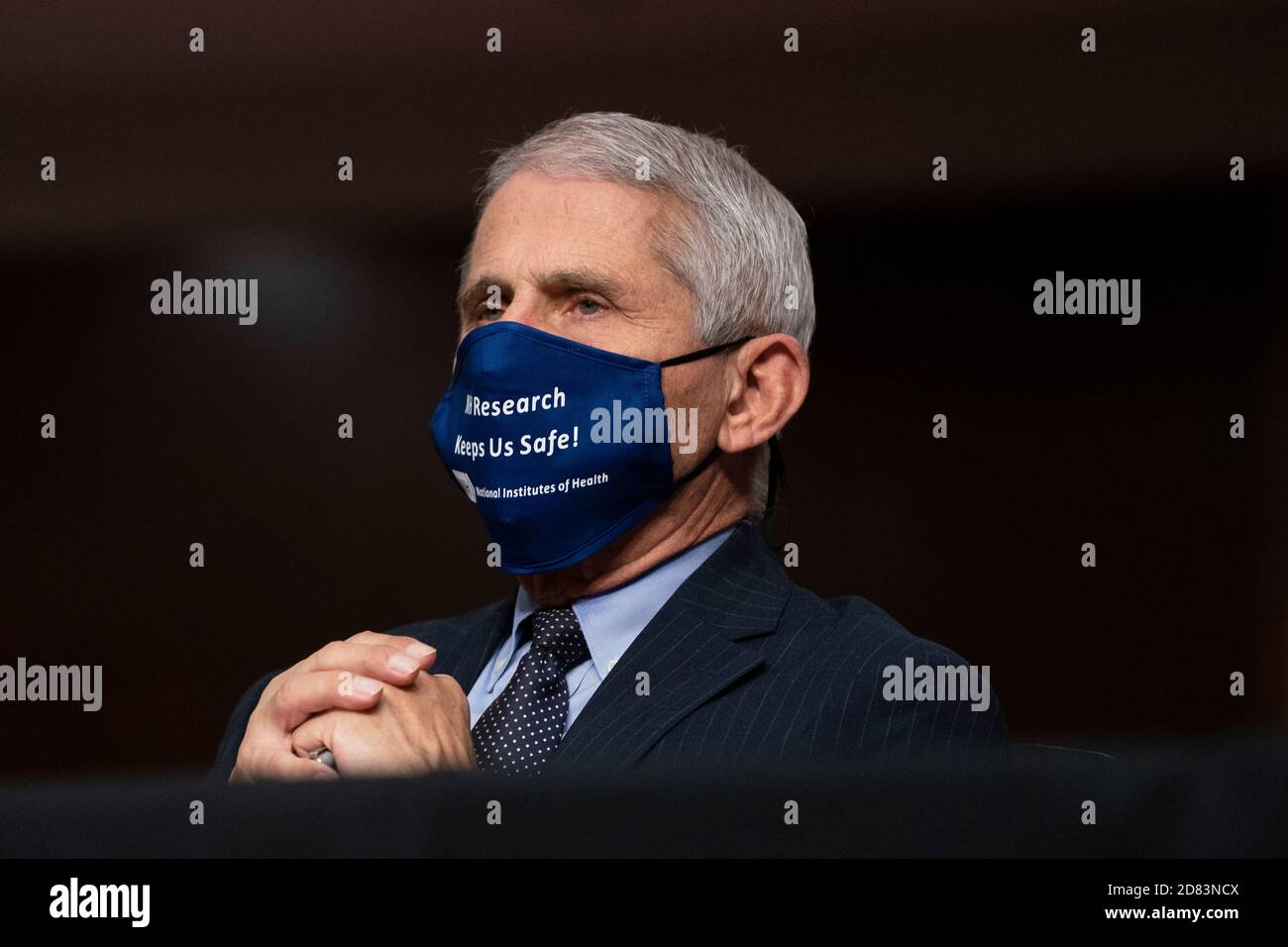 Anthony Fauci, MD, Director, National Institute of Allergy and Infectious Diseases, National Institutes of Health; testifies during a U.S. Senate Senate Health, Education, Labor, and Pensions Committee Hearing to examine COVID-19, focusing on an update on the federal response at the U.S. Capitol on September 23, 2020 in Washington, D.C. Credit: Alex Edelman/The Photo Access Stock Photo