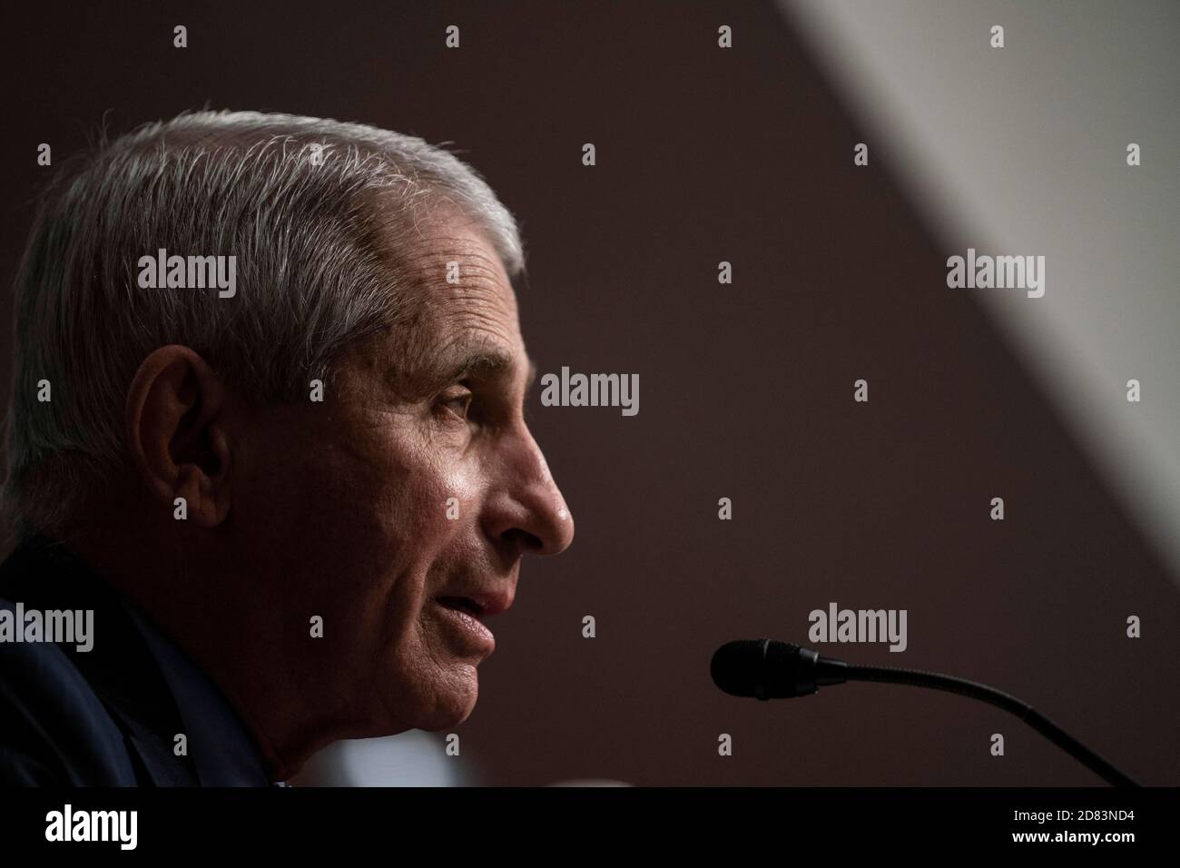 Anthony Fauci, MD, Director, National Institute of Allergy and Infectious Diseases, National Institutes of Health; testifies during a U.S. Senate Senate Health, Education, Labor, and Pensions Committee Hearing to examine COVID-19, focusing on an update on the federal response at the U.S. Capitol on September 23, 2020 in Washington, D.C. Credit: Alex Edelman/The Photo Access Stock Photo