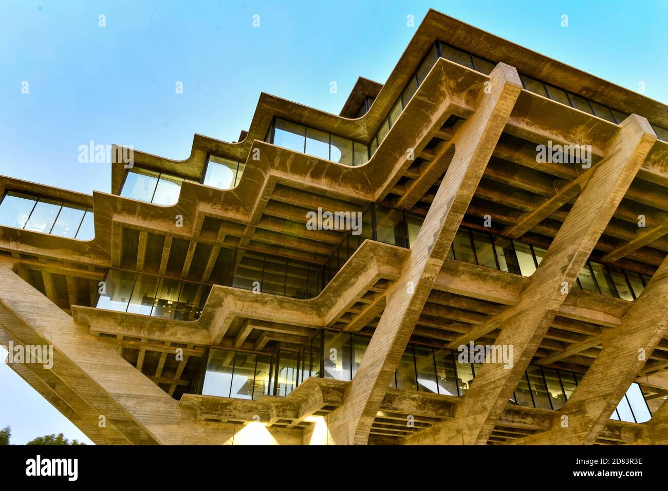 San Diego, California - July 19, 2020: The Geisel Library at the University of California San Diego, La Jolla, California Stock Photo